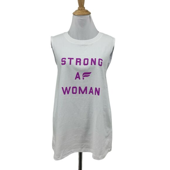Fabletics International Womens Day Muscle Tank Womens M Medium Drop Armhole Top - Picture 1 of 15